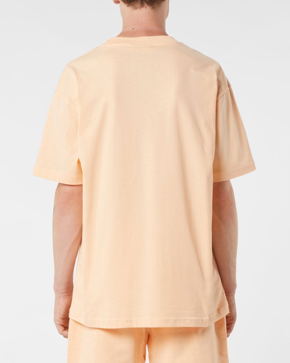 Vision Of Super PEACH T-SHIRT WITH EMBROIDERED FLAMING HEART Consegna Veloce