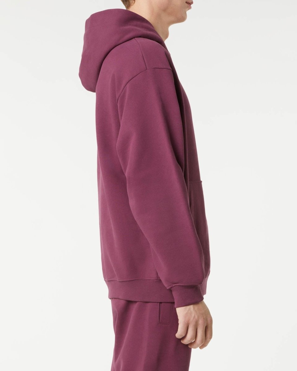 Vision Of Super GRAPE WINE HOODIE WITH EMBROIDERED FLAMING HEART Convenienza