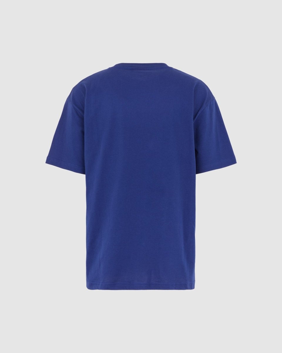 Vision Of Super BLUE T-SHIRT WITH EMBROIDERED FLAMING HEART Novità