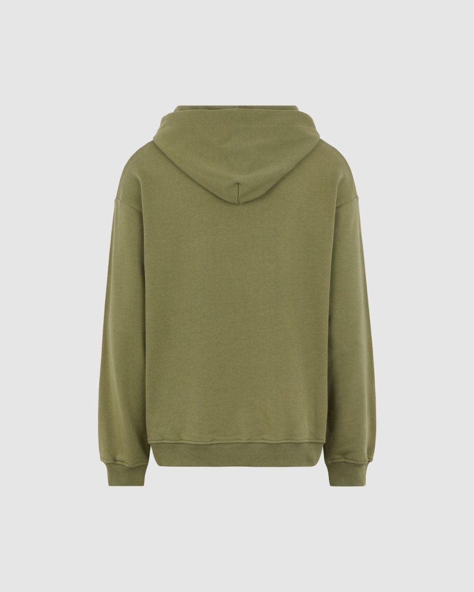Vision Of Super GREEN HOODIE WITH EMBROIDERED FLAMING HEART Presa
