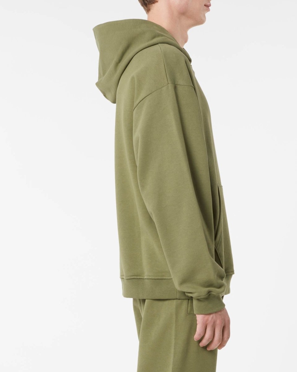 Vision Of Super GREEN HOODIE WITH EMBROIDERED FLAMING HEART Presa