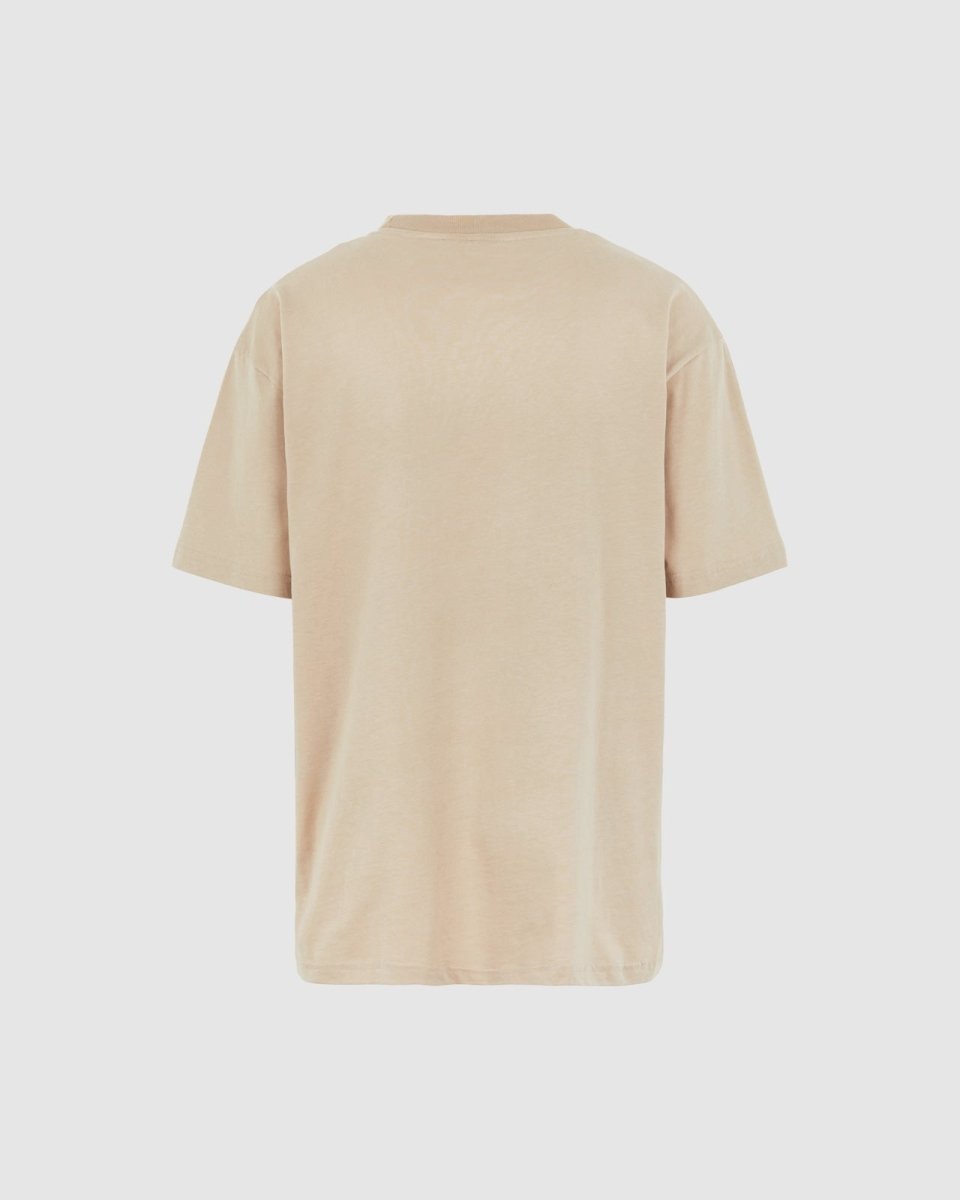 Vision Of Super LIGHT BROWN T-SHIRT WITH EMBROIDERED FLAMING HEART Economico