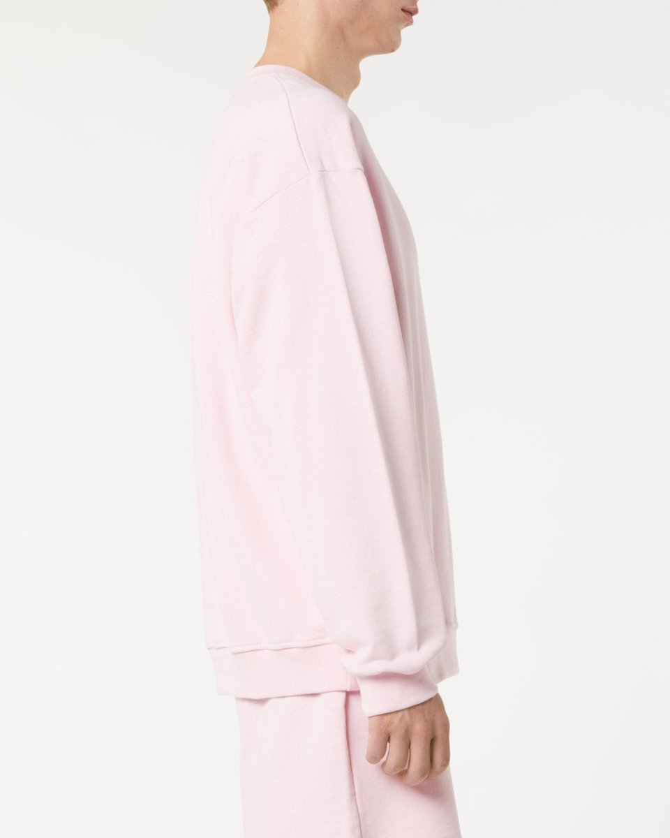 Vision Of Super PINK CREWNECK WITH EMBROIDERED FLAMING HEART Vendite Flash