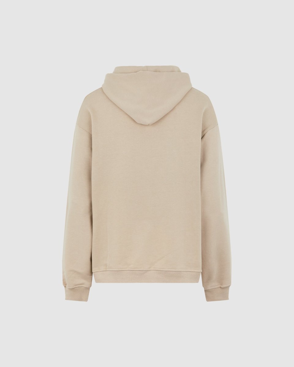 Vision Of Super LIGHT BROWN HOODIE WITH EMBROIDERED FLAMING HEART Italy