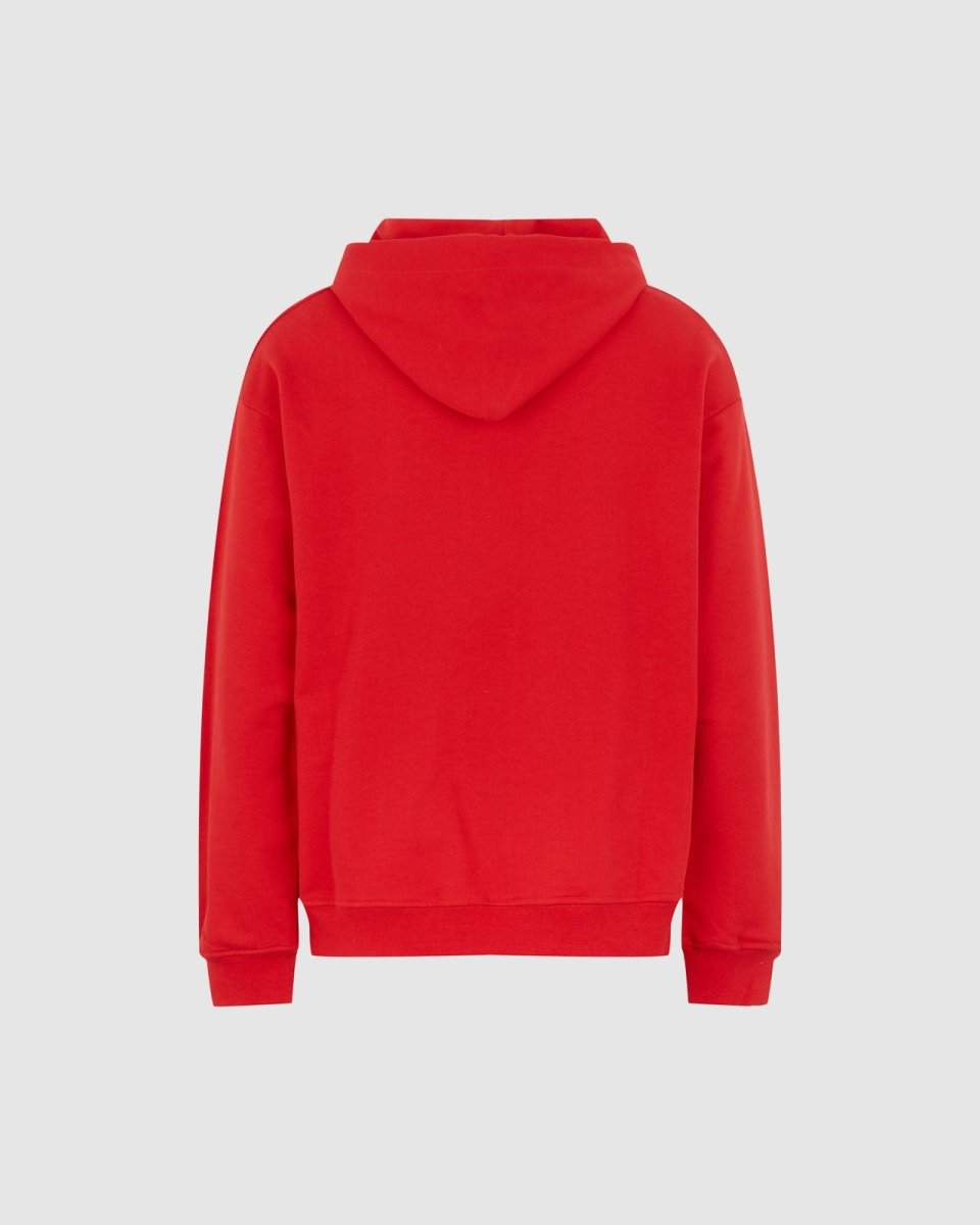 Vision Of Super RED HOODIE WITH EMBROIDERED FLAMING HEART Promozione
