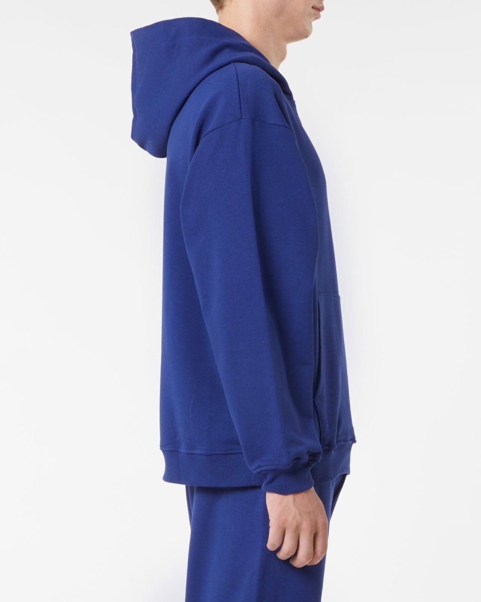 Vision Of Super BLUE HOODIE WITH EMBROIDERED FLAMING HEART Spedizione Gratuita