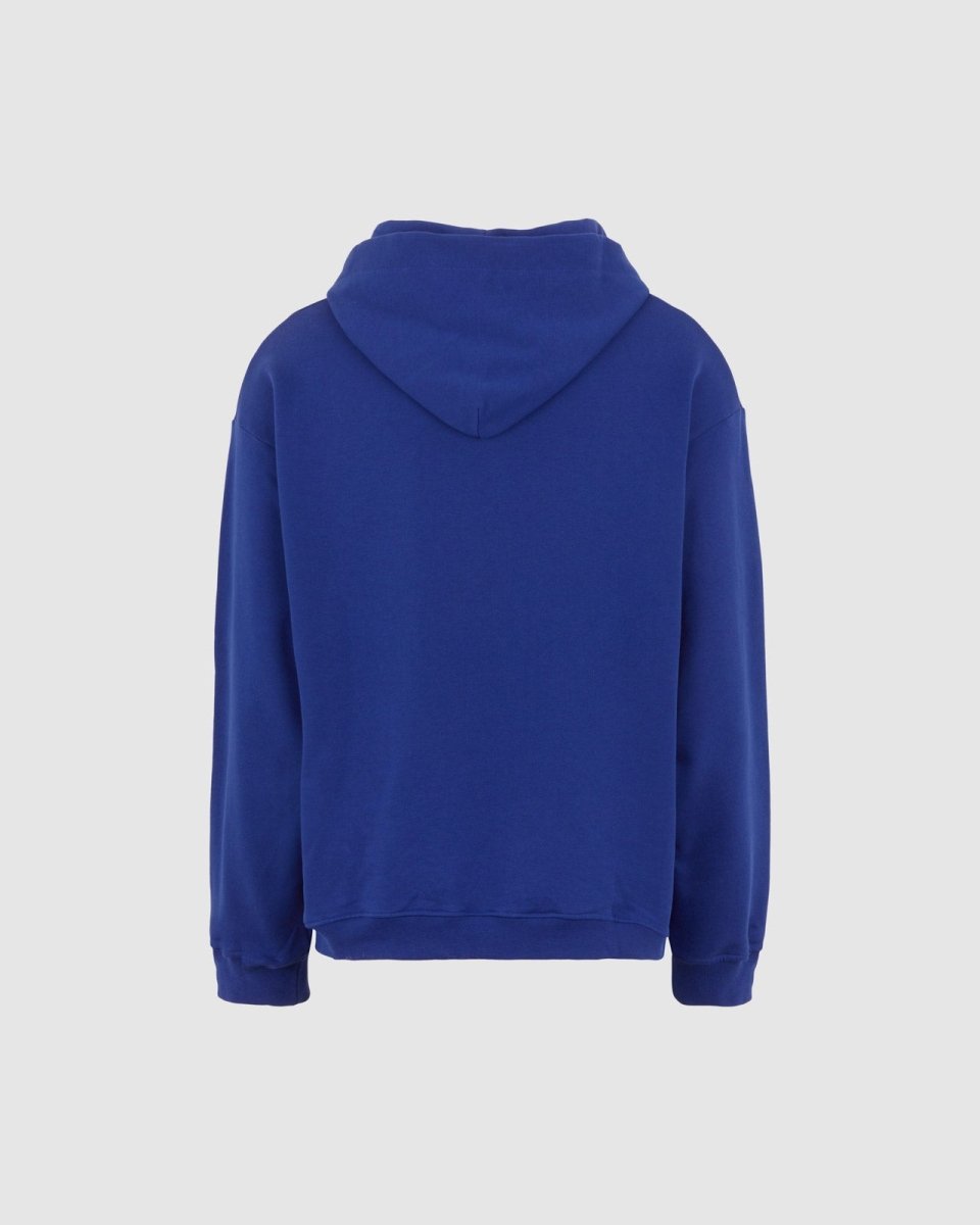 Vision Of Super BLUE HOODIE WITH EMBROIDERED FLAMING HEART Spedizione Gratuita