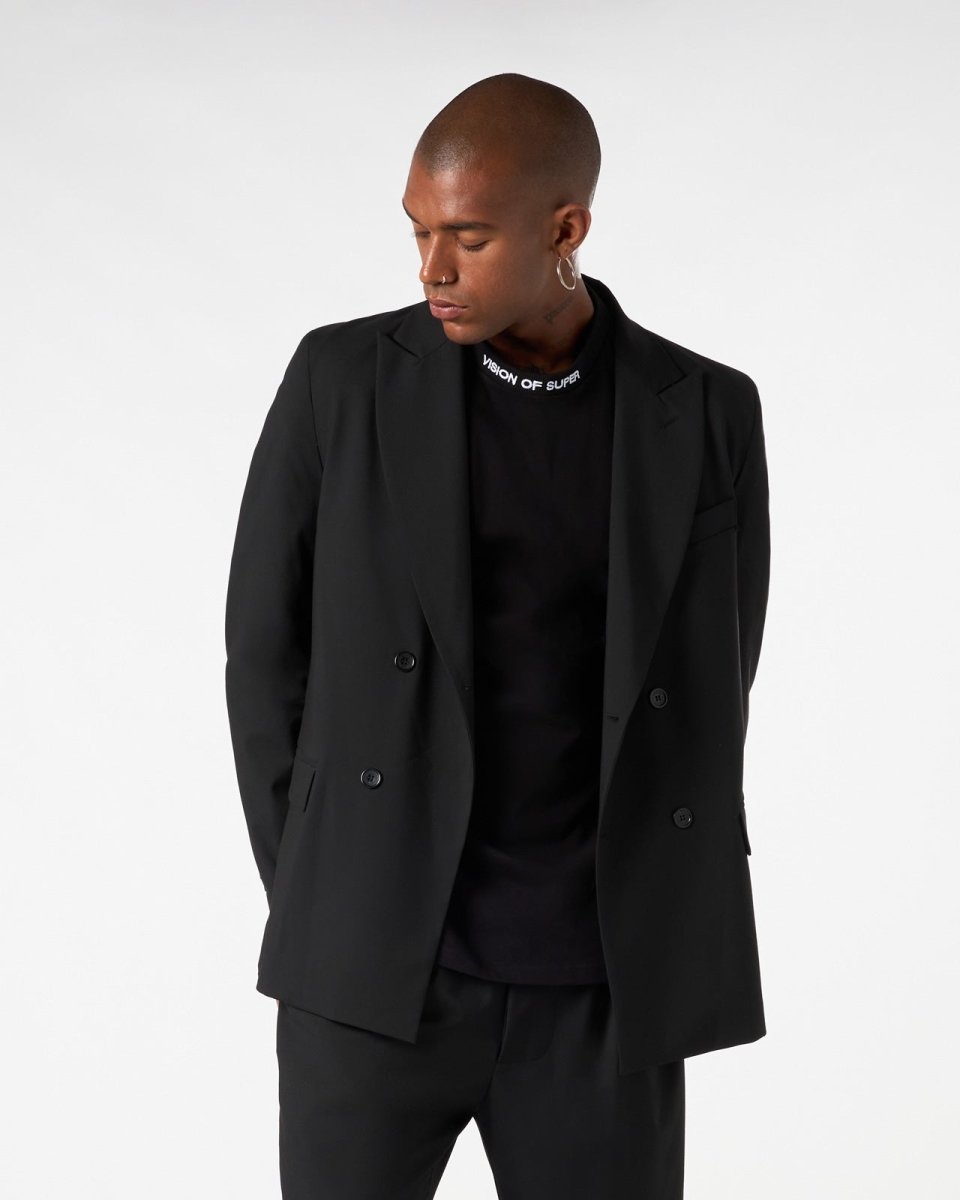 Vision Of Super BLACK BLAZER WITH INTERNAL FLAMES Negozi Online
