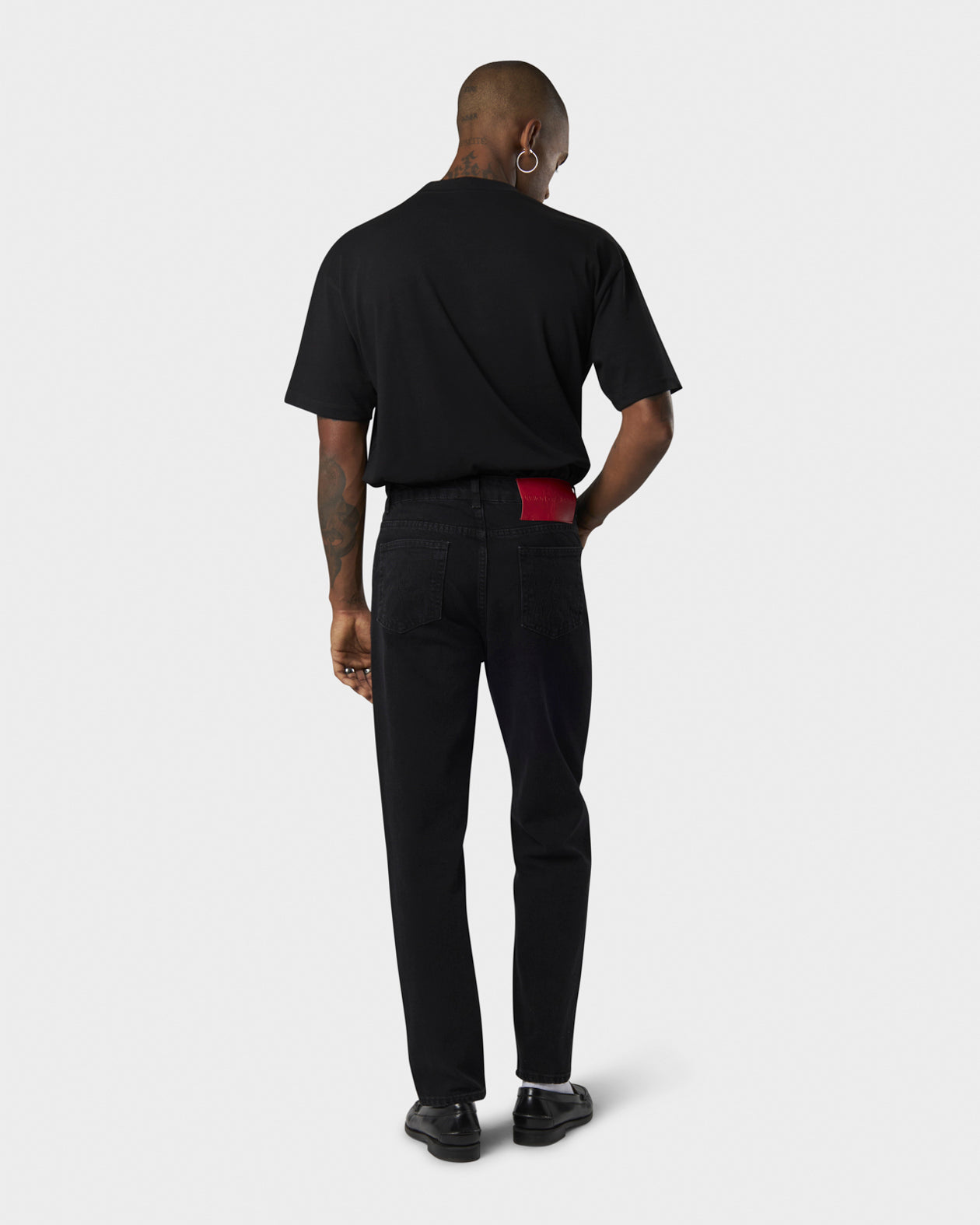 Vision Of Super BLACK DENIM WITH WHITE EMBROIDERED LOGO ON FRONT Promozione Limitata