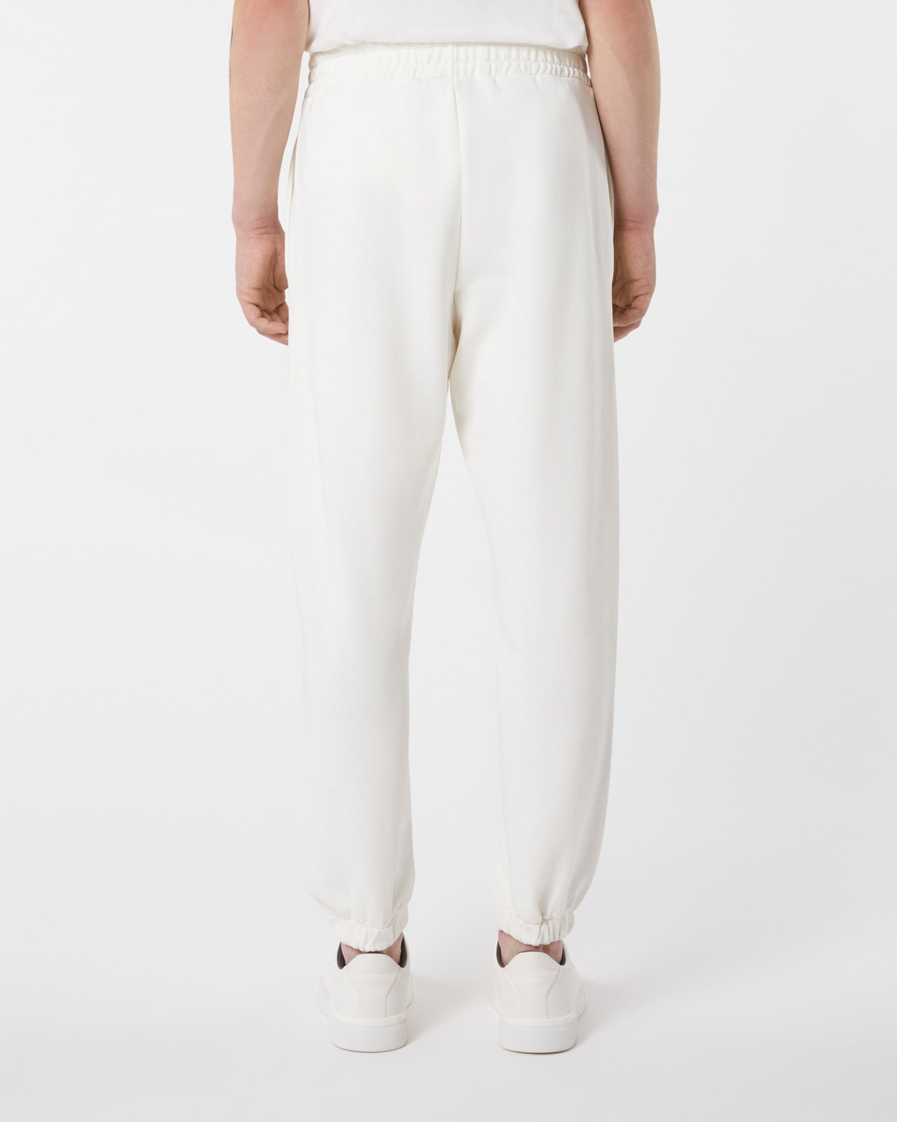Vision Of Super OFF WHITE PANTS WITH EMBROIDERED FLAMING HEART In Vendita