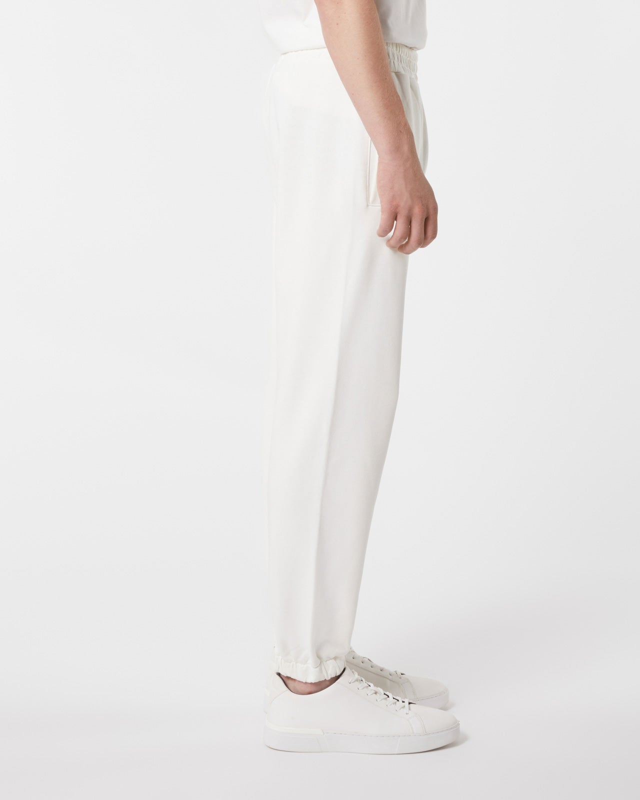 Vision Of Super OFF WHITE PANTS WITH EMBROIDERED FLAMING HEART In Vendita