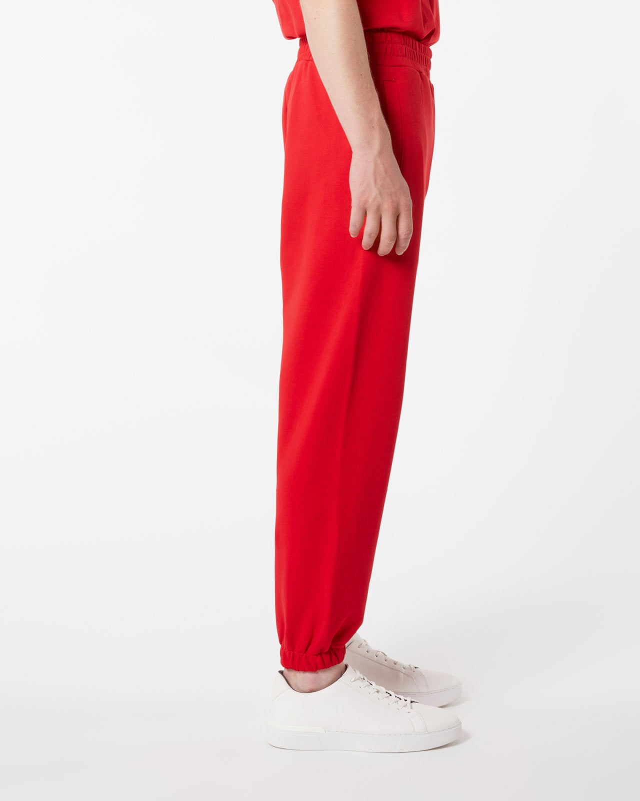 Vision Of Super RED PANTS WITH EMBROIDERED FLAMING HEART Saldi