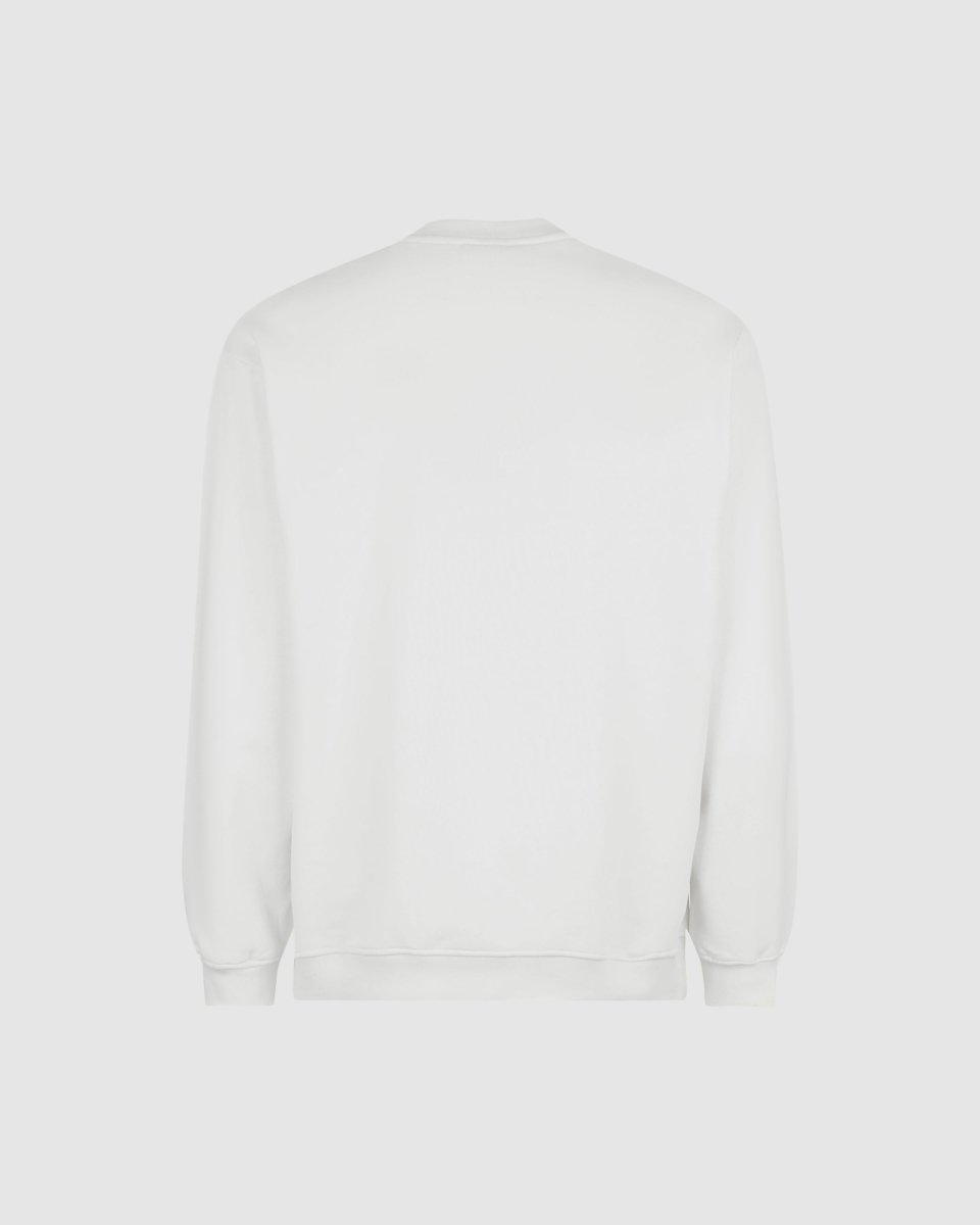 Vision Of Super OFF WHITE CREWNECK WITH EMBROIDERED FLAMING HEART Offerte