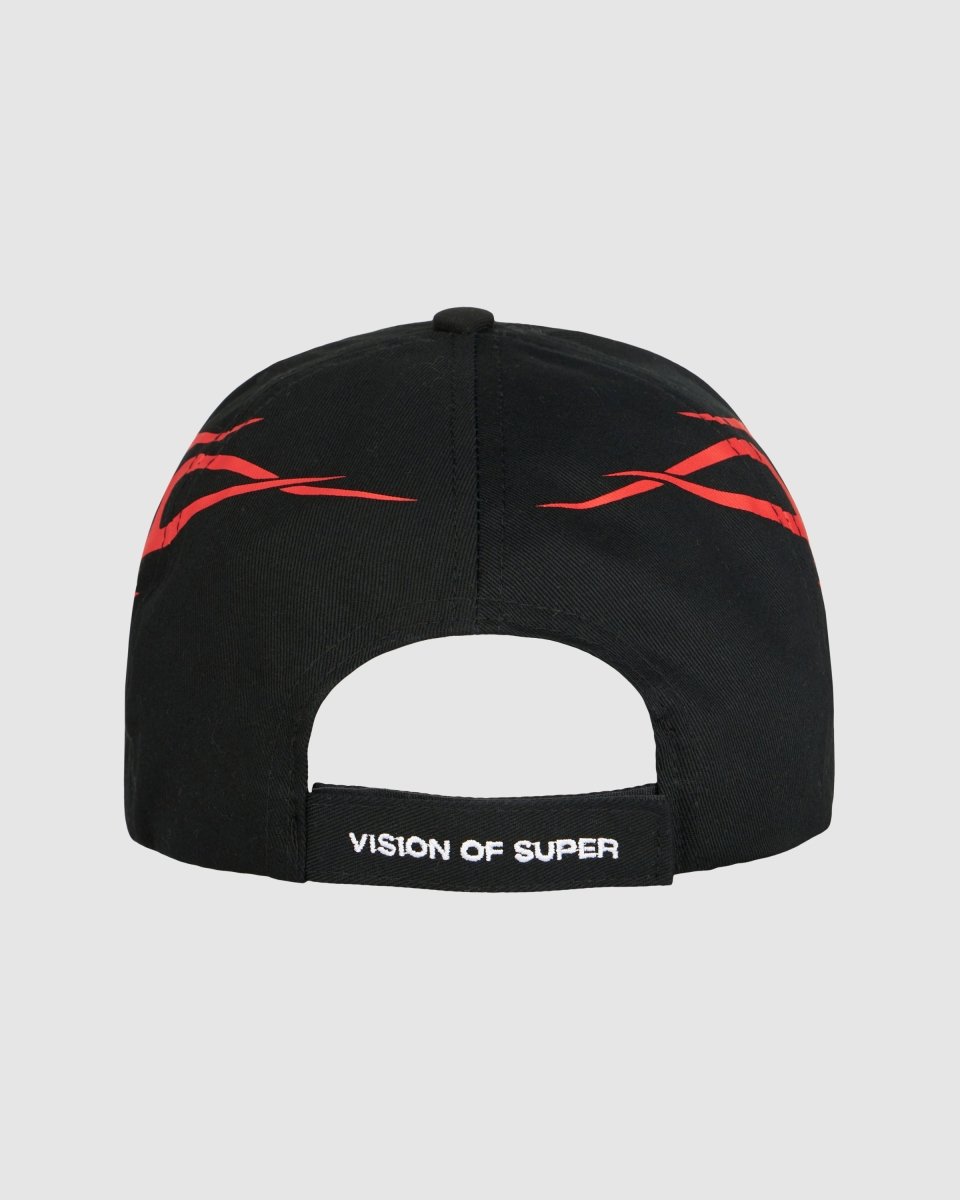 Vision Of Super BLACK CAP WITH RED TRIBAL PRINT Negozio