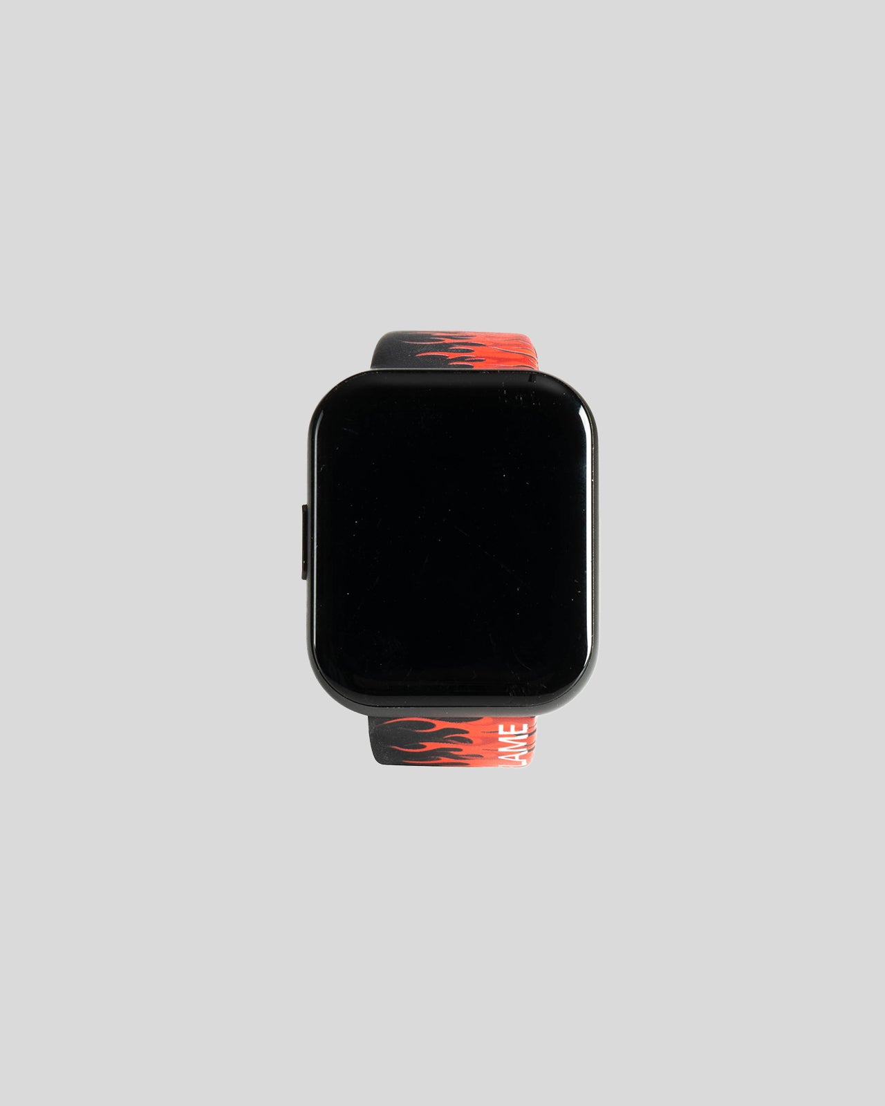 Vision Of Super BLACK SMARTWATCH WITH RED FLAMES AND WHITE LOGO Italy