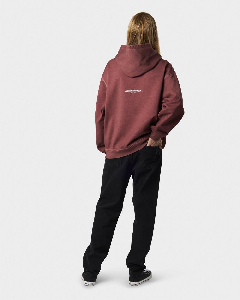 Vision Of Super RUST HOODIE WITH EMBROIDERED RED FLAME AND PRINTED LOGO Shopping Online