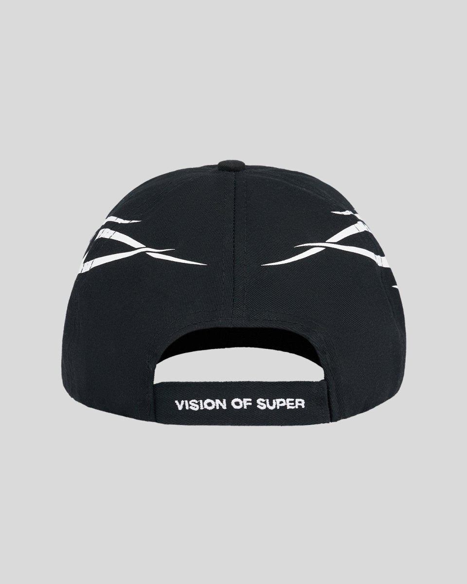 Vision Of Super BLACK CAP WITH WHITE TRIBAL PRINT Qualità