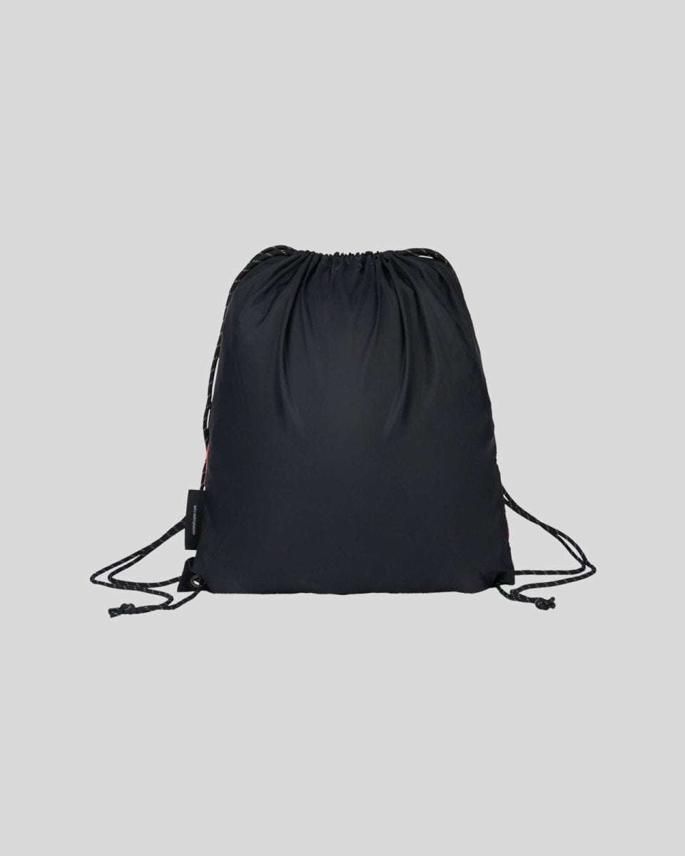 Vision Of Super BLACK DRAWSTRING BACKPACK WITH TRIPLE FLAMES AND LOGO PRINT Negozi Online