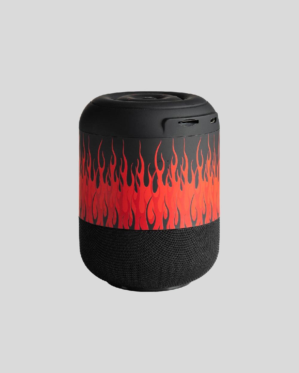 Vision Of Super BLACK SPEAKER WITH RED FLAMES AND WHITE LOGO Promozione Limitata