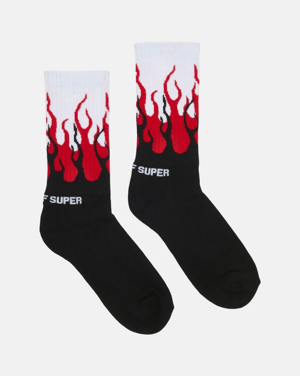Vision Of Super RED DOUBLE FLAMES SOCKS Online