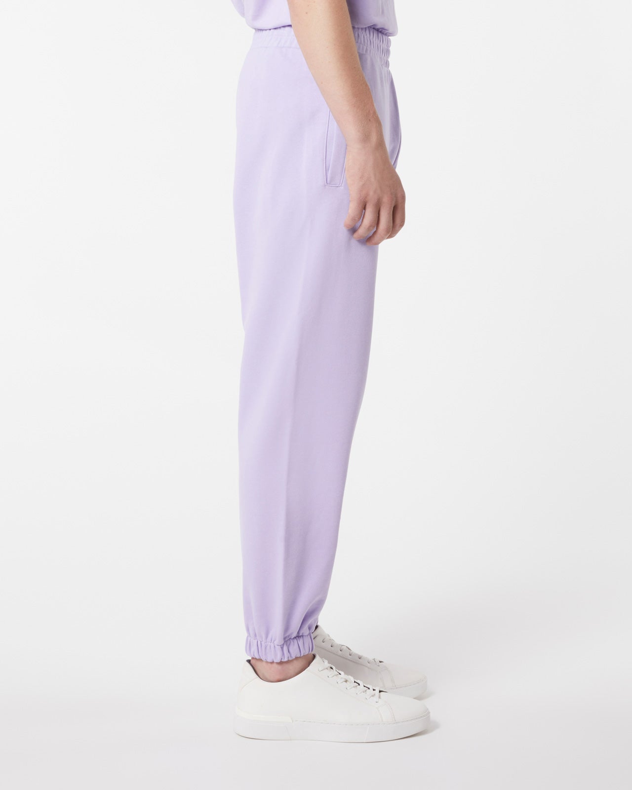 Vision Of Super LILAC PANTS WITH EMBROIDERED FLAMING HEART Moda