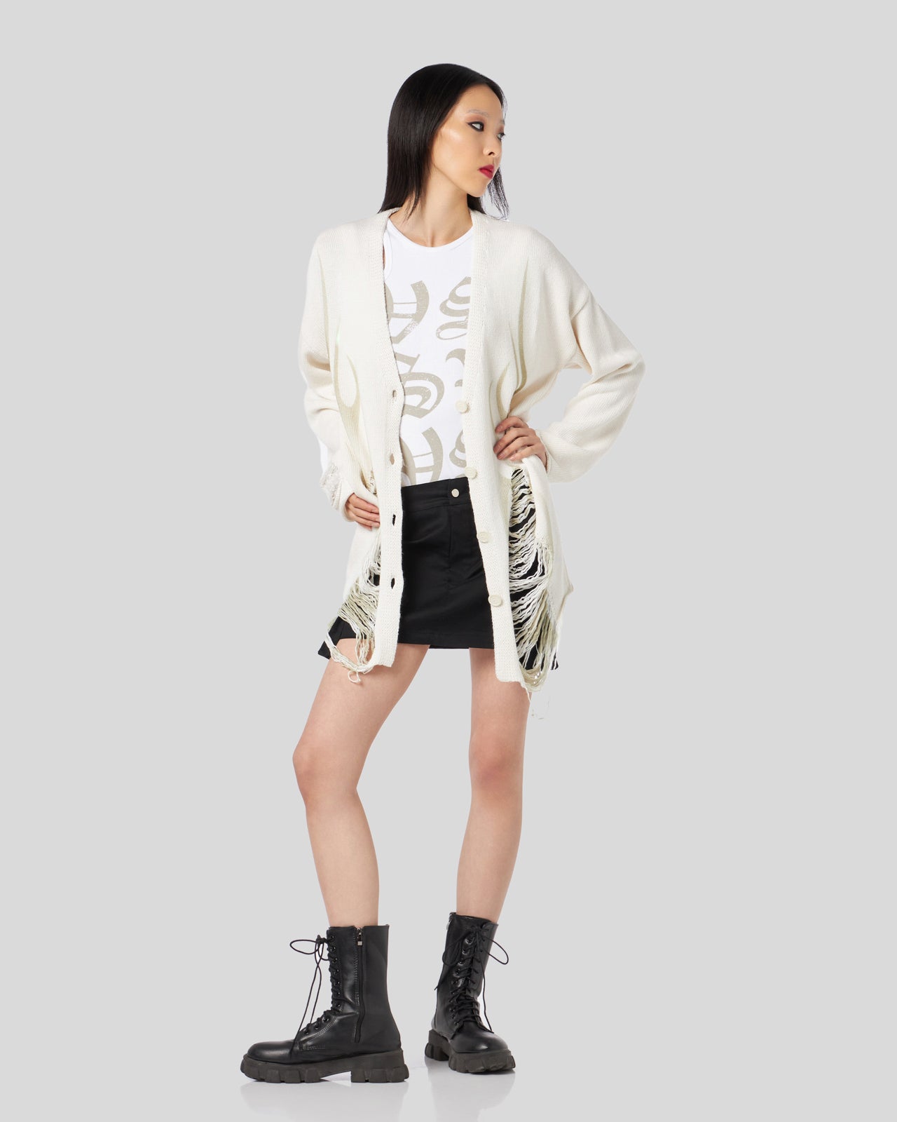 Vision Of Super SAND CARDIGAN WITH PRINTED TRIBAL FLAMES Fino Al -60%