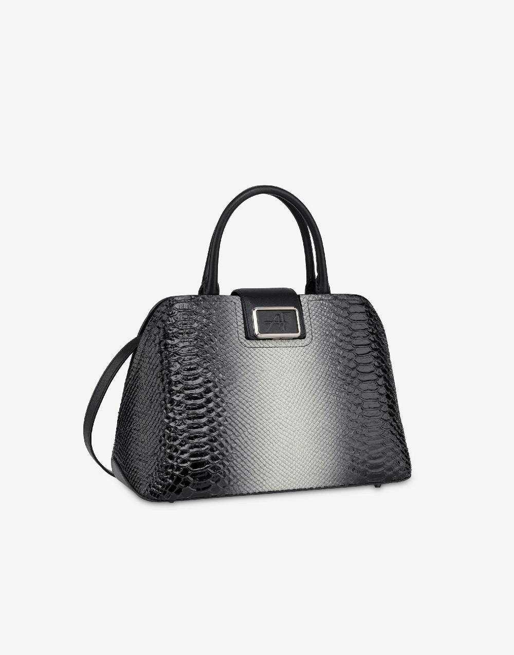 Alberta Ferretti Albi 33 in vitello stampa pitone bicolor degradé Negozi Online