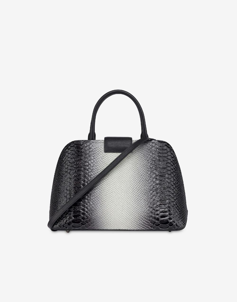 Alberta Ferretti Albi 33 in vitello stampa pitone bicolor degradé Negozi Online