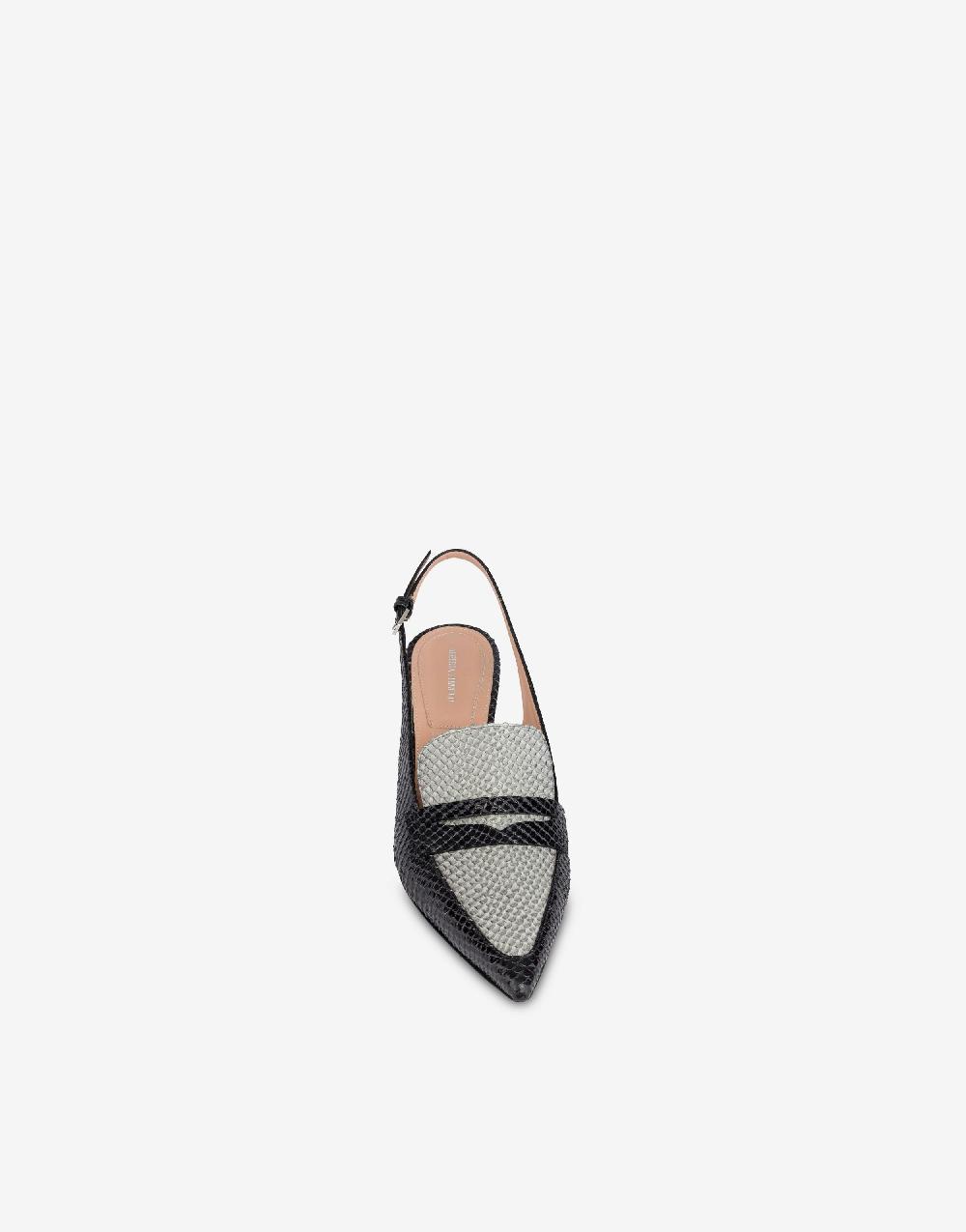 Alberta Ferretti Slingback in vitello stampa pitone bicolor degradé Affare Del Giorno