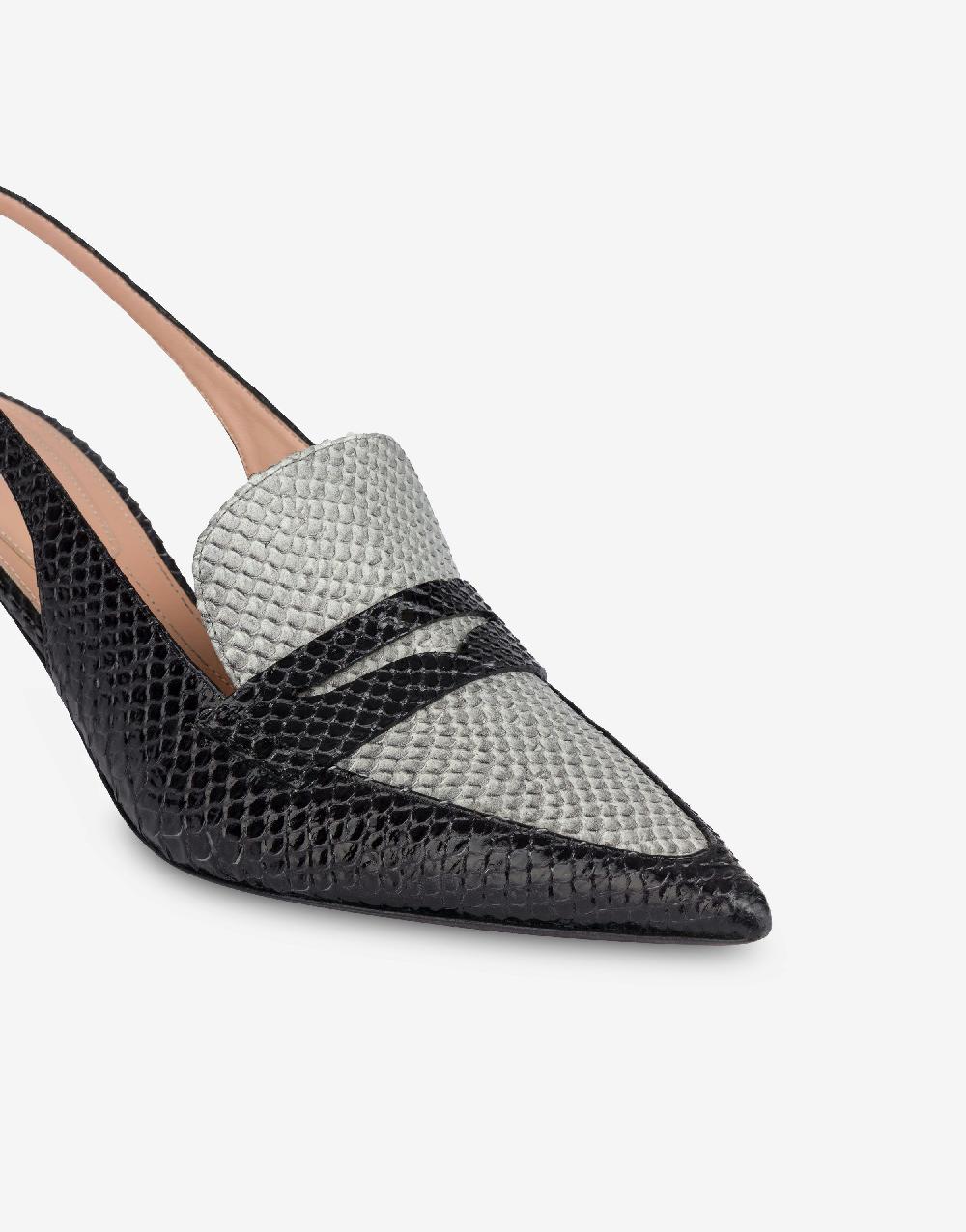 Alberta Ferretti Slingback in vitello stampa pitone bicolor degradé Affare Del Giorno