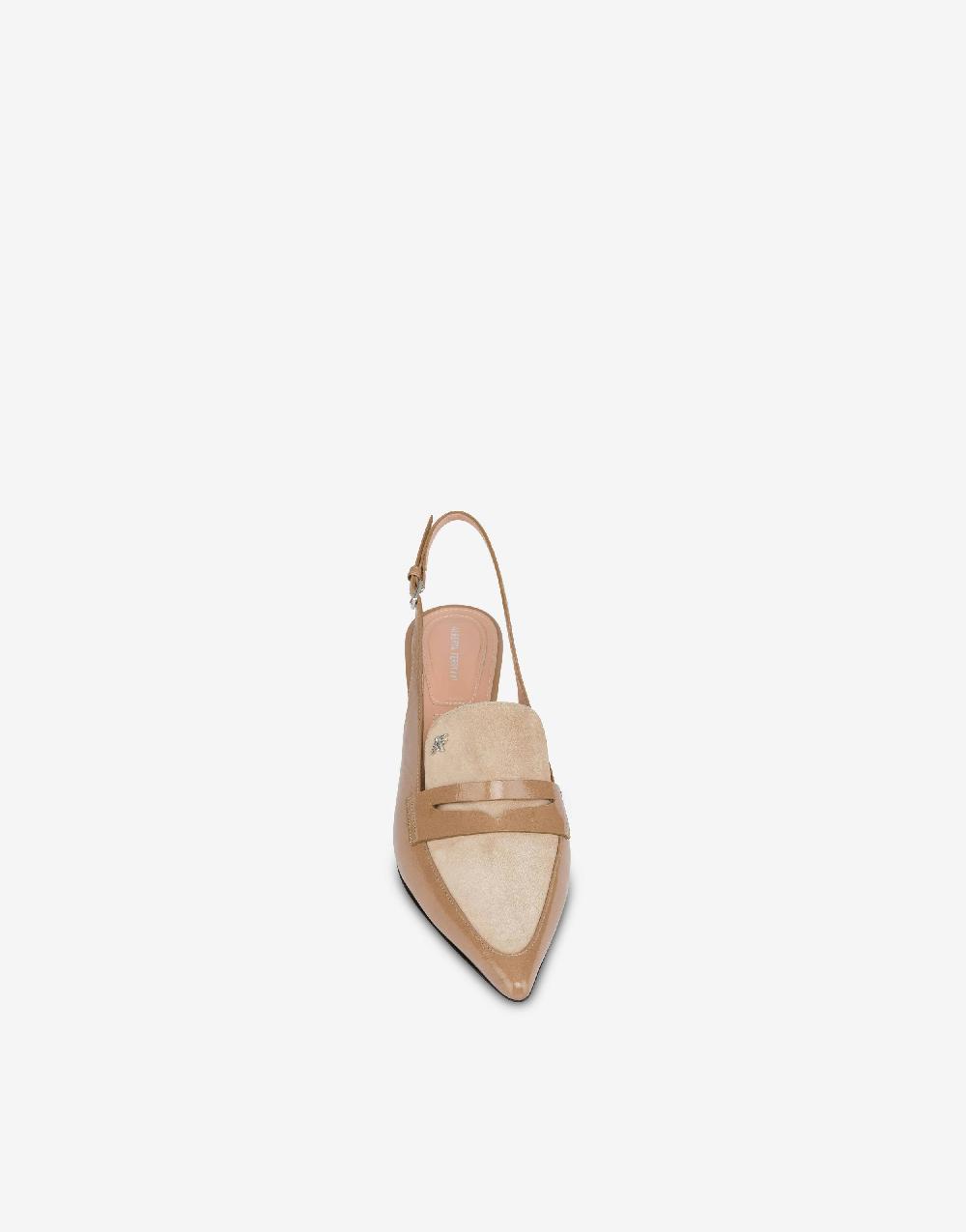 Alberta Ferretti Slingback in vitello e camoscio Penny Prezzo Ridotto