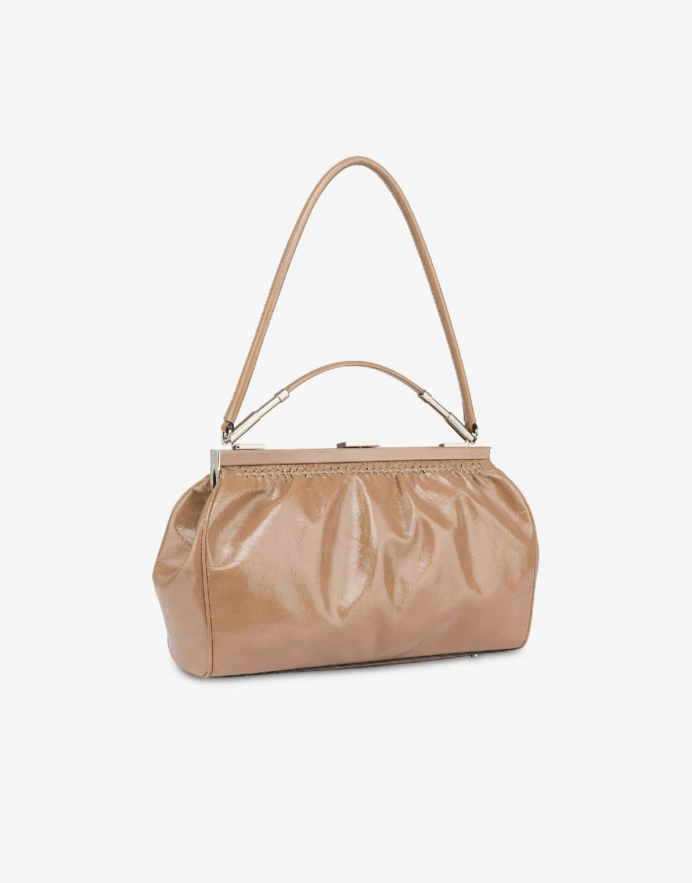 Alberta Ferretti Borsa a spalla in vitello lucido Moda