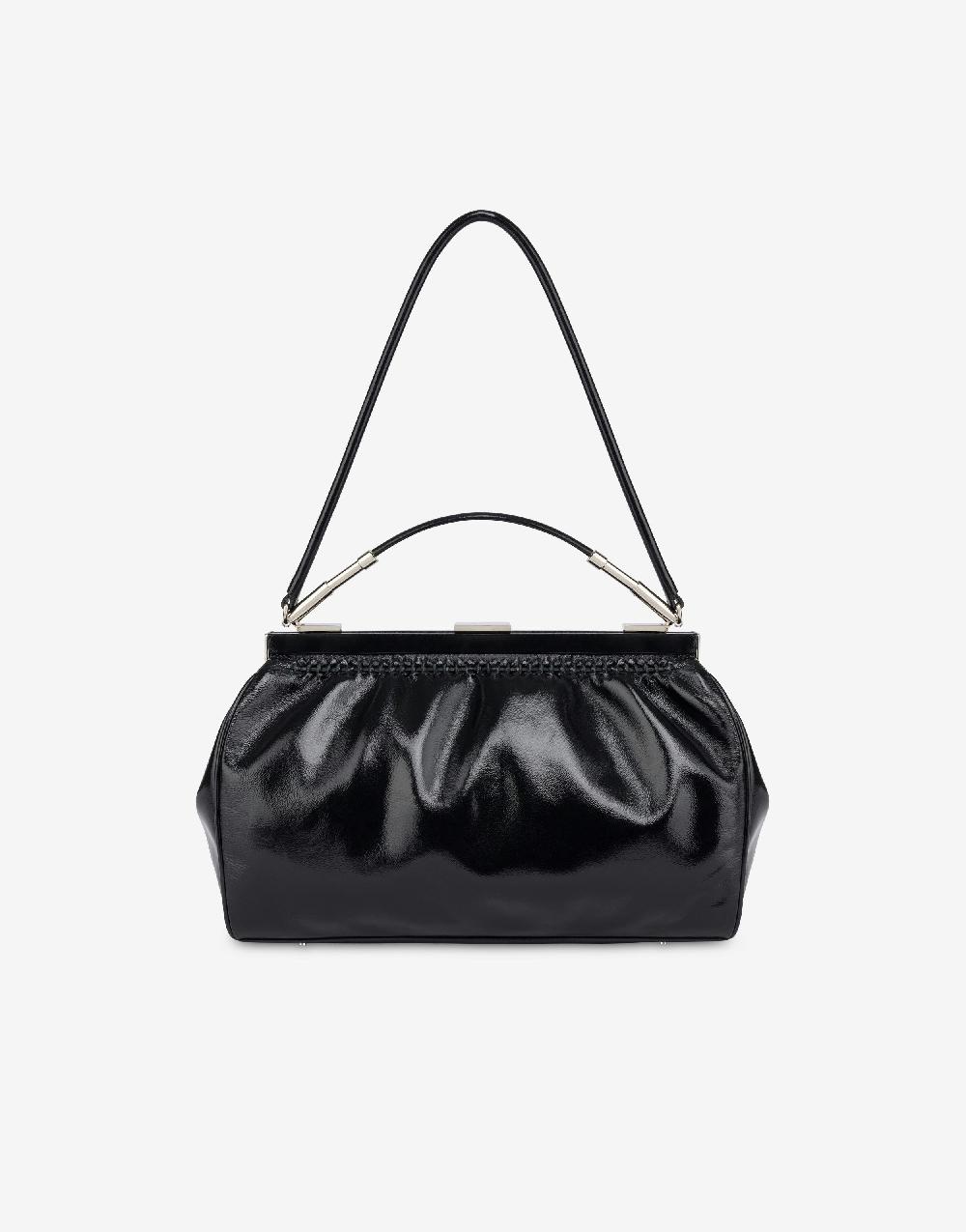 Alberta Ferretti Borsa a spalla in nappa lucida 2025