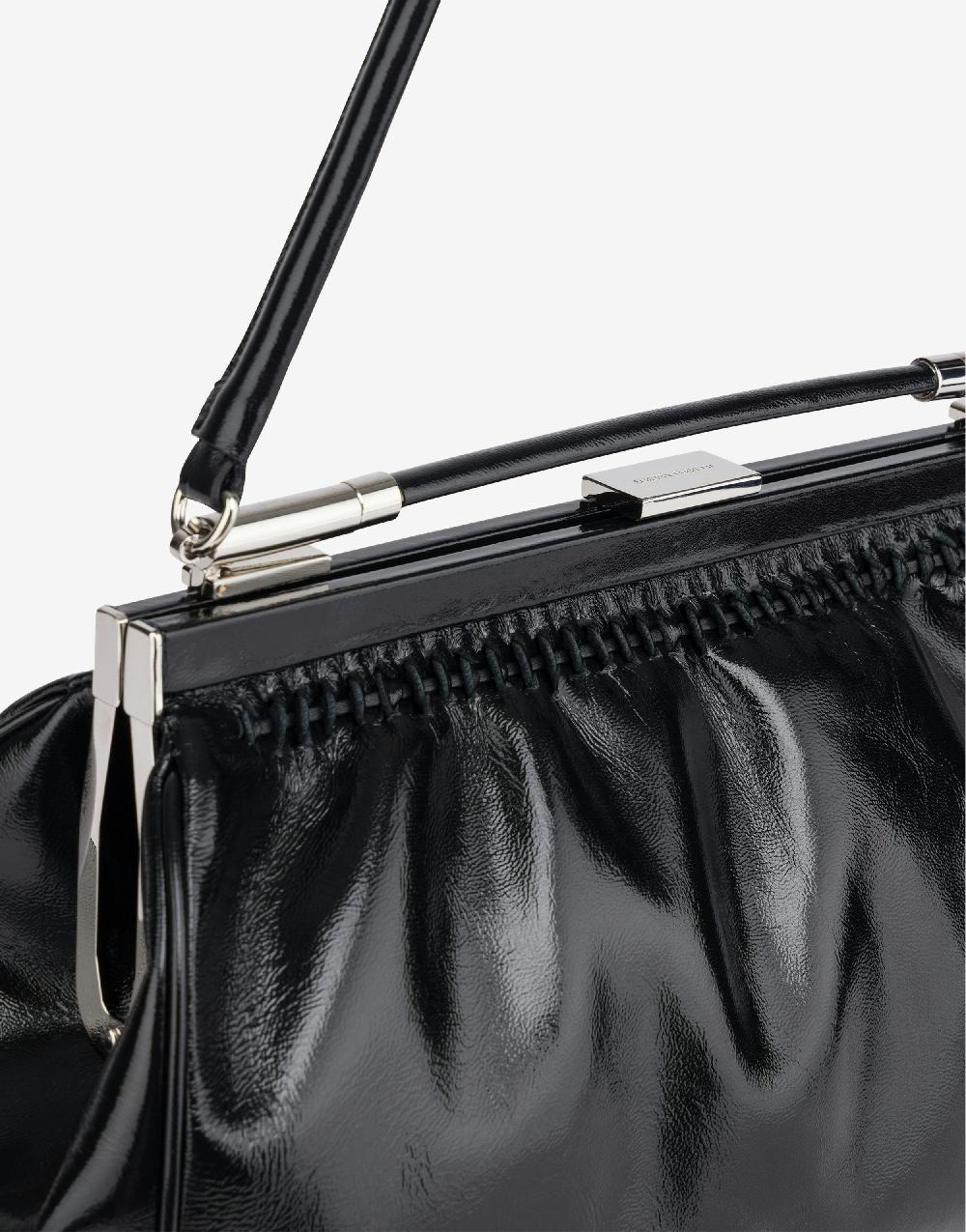 Alberta Ferretti Borsa a spalla in nappa lucida 2025