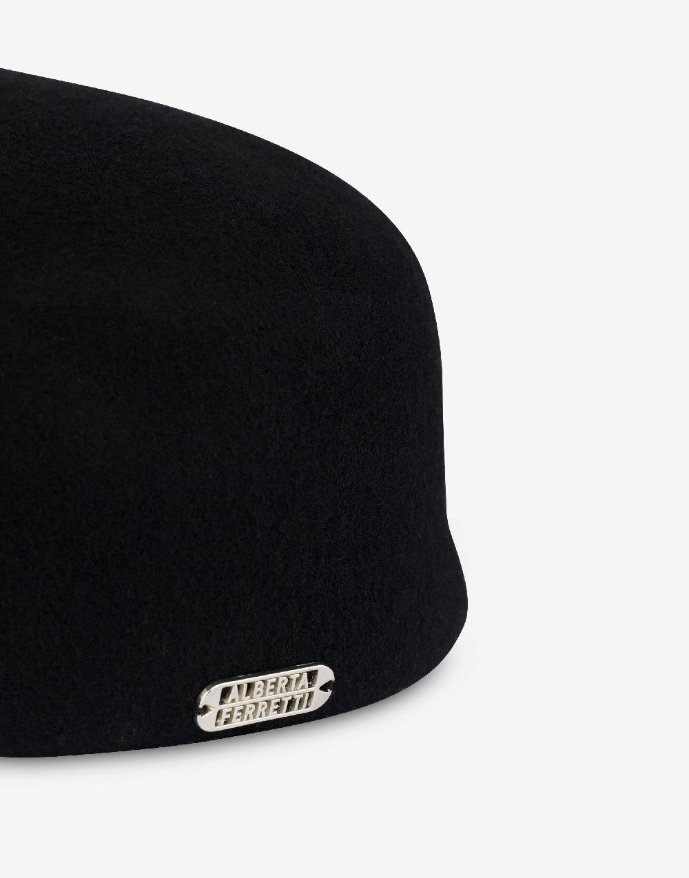 Alberta Ferretti Cappello in panno di lana Italy