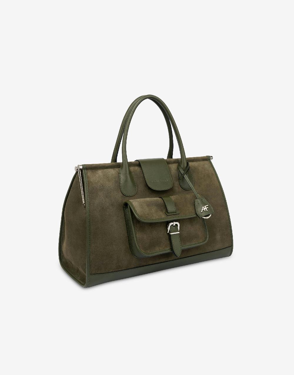 Alberta Ferretti Borsa doppio manico in camoscio Qualità