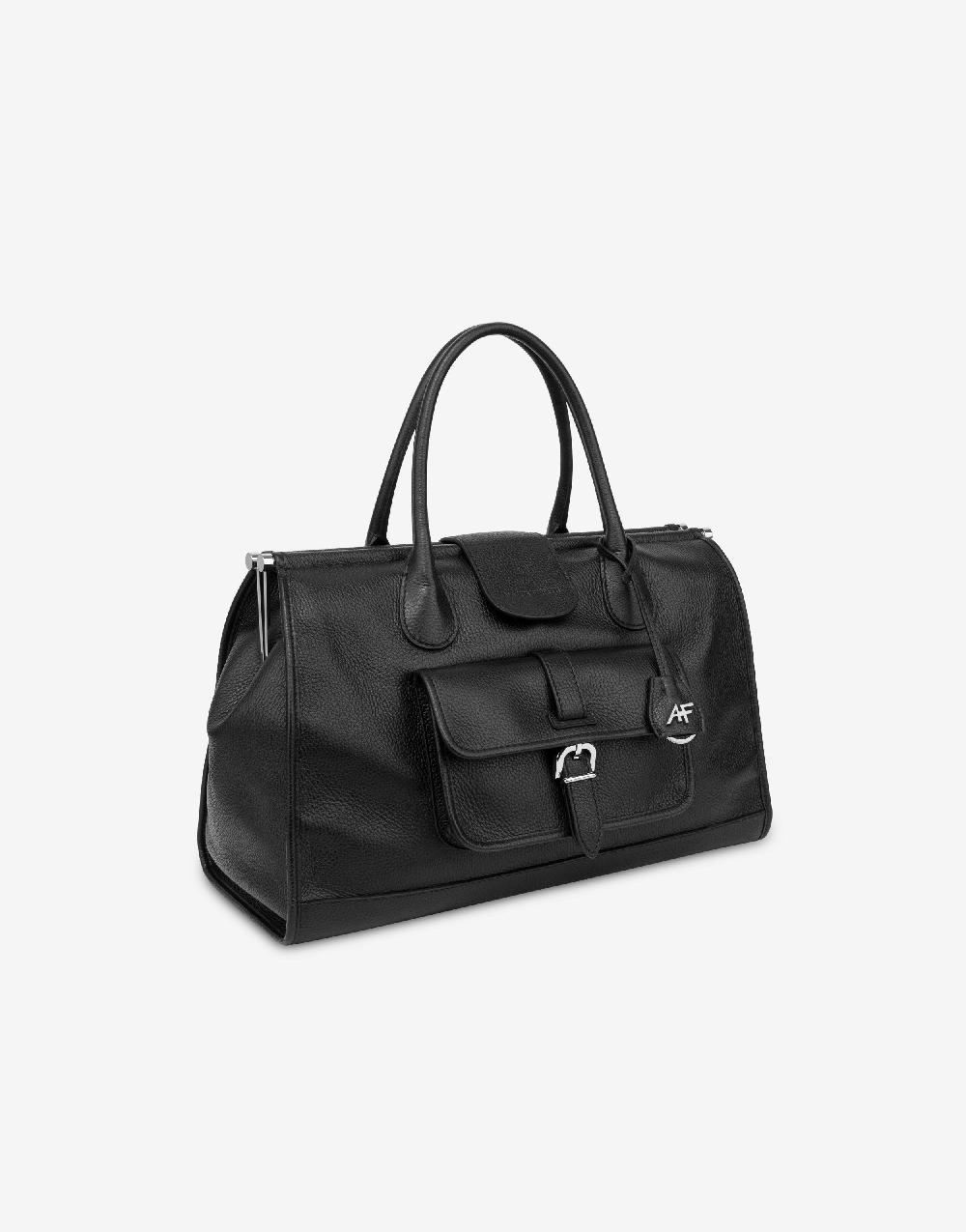 Alberta Ferretti Borsa doppio manico in vitello granato Promozione