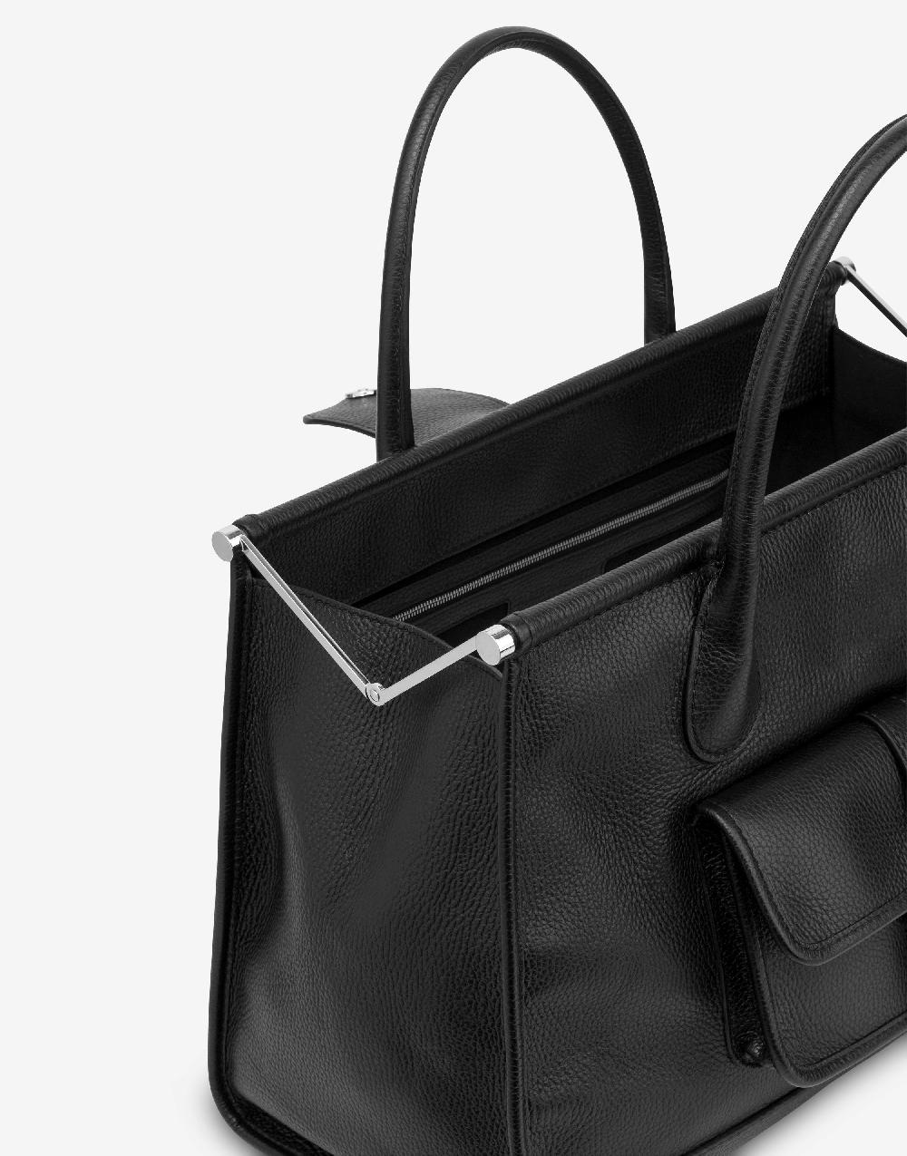 Alberta Ferretti Borsa doppio manico in vitello granato Promozione