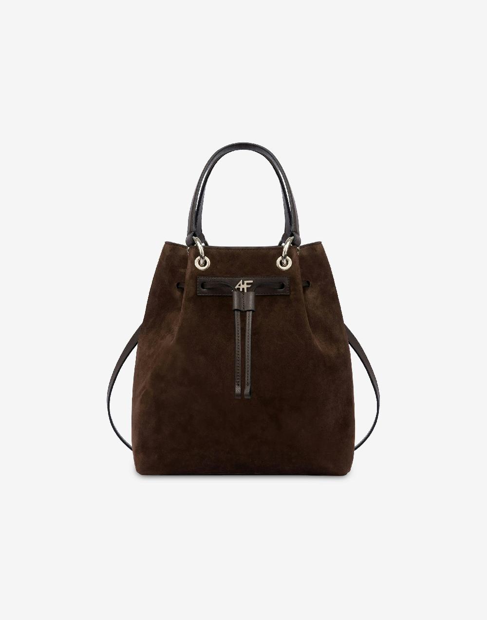 Alberta Ferretti Borsa a secchiello in camoscio Spedizione Gratuita
