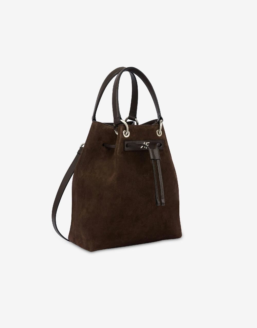 Alberta Ferretti Borsa a secchiello in camoscio Spedizione Gratuita