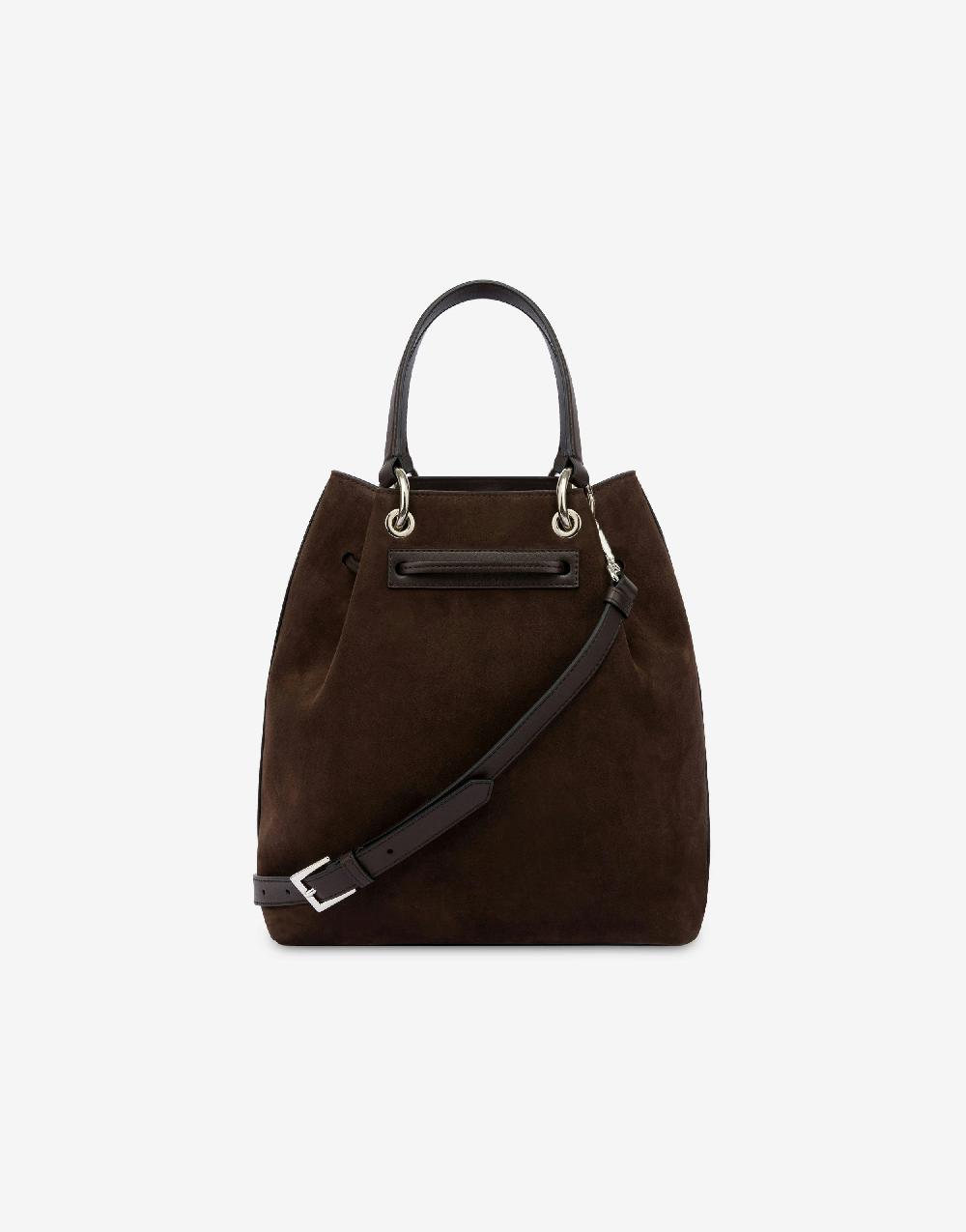 Alberta Ferretti Borsa a secchiello in camoscio Spedizione Gratuita