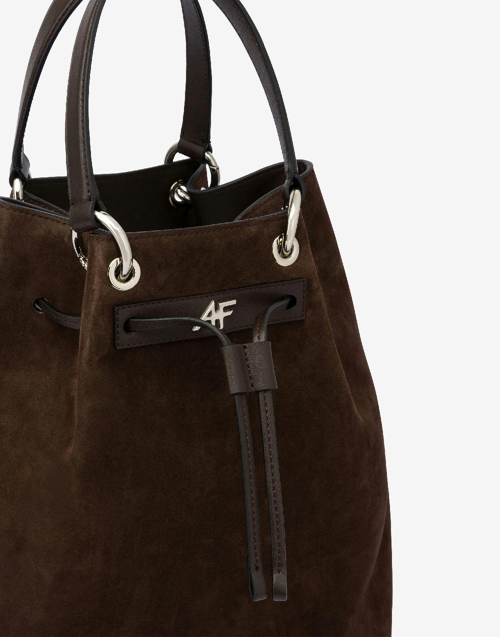 Alberta Ferretti Borsa a secchiello in camoscio Spedizione Gratuita