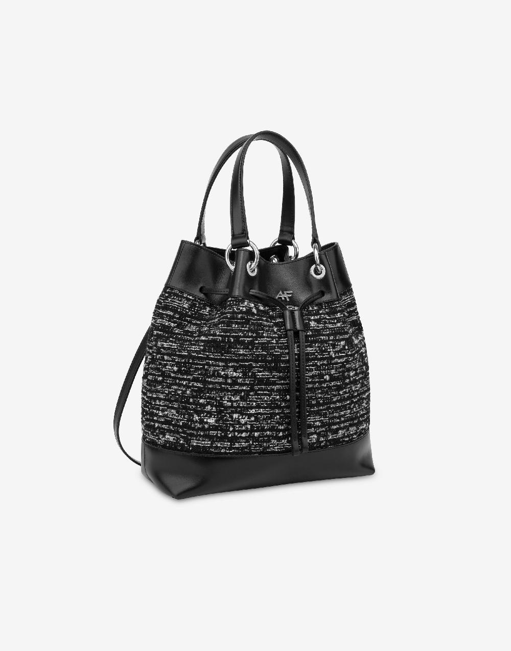 Alberta Ferretti Borsa a secchiello Tweed Rilascio limitato