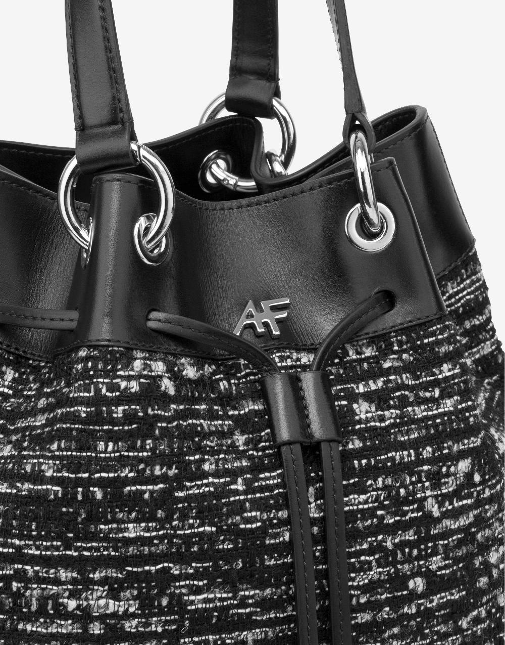 Alberta Ferretti Borsa a secchiello Tweed Rilascio limitato