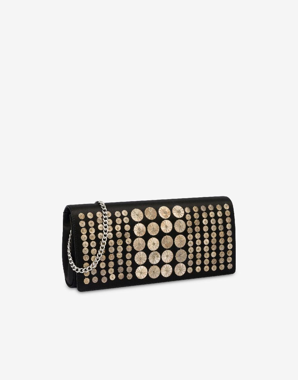 Alberta Ferretti Clutch in raso con ricamo Consegna Veloce