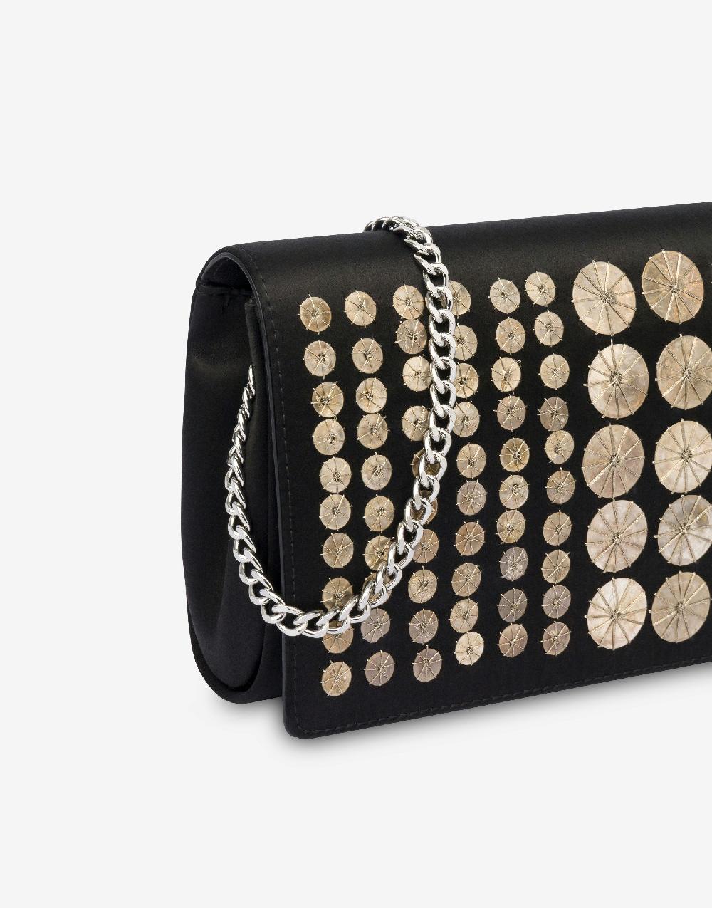Alberta Ferretti Clutch in raso con ricamo Consegna Veloce