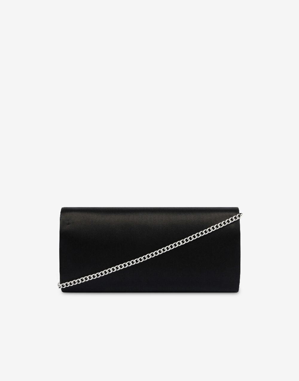 Alberta Ferretti Clutch in raso con ricamo perline e strass Promozione Limitata