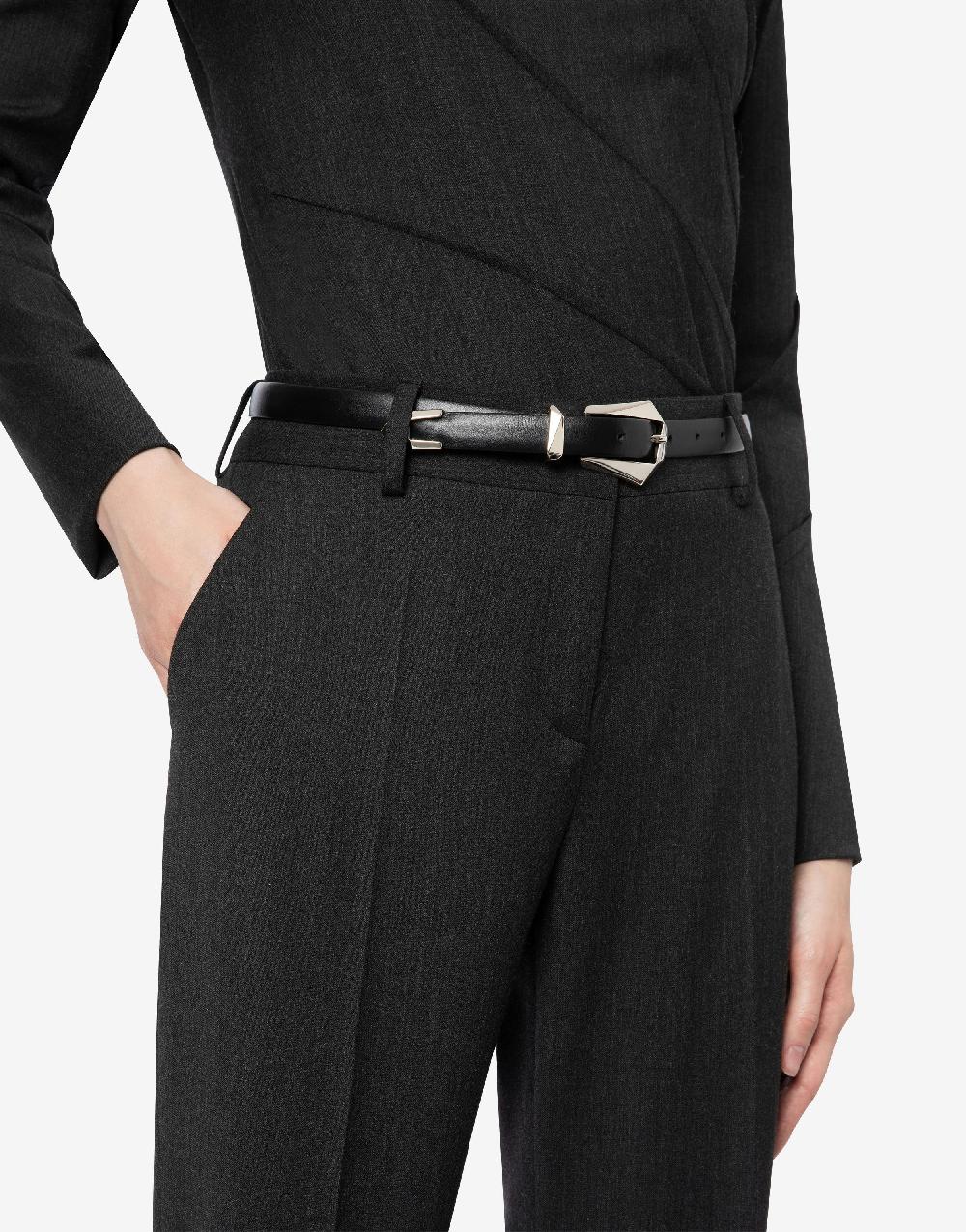 Alberta Ferretti Cintura in vitello con fibbia in metallo In Vendita
