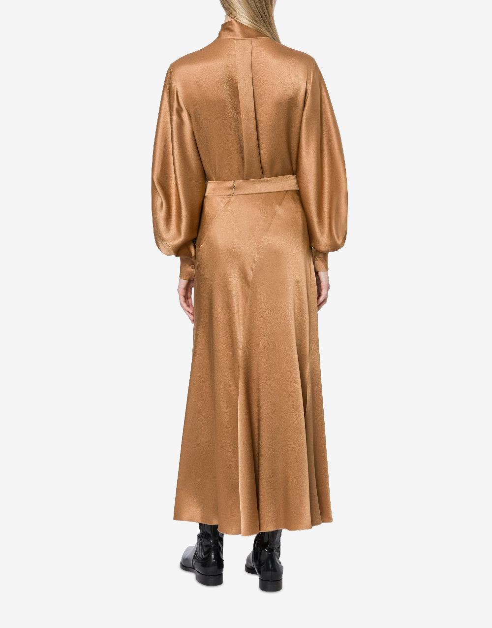 Alberta Ferretti Camicia in raso con collo lavallière Promozione