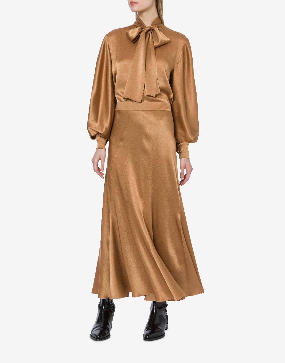 Alberta Ferretti Gonna longuette in raso Spedizione Gratuita